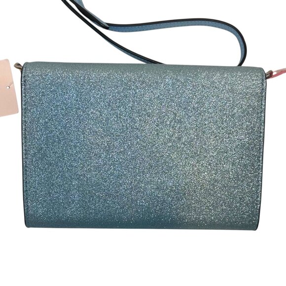 Kate Spade Flap Frosty Sky Tinsel Glitter Crossbody (NWT) - Picture 2 of 7
